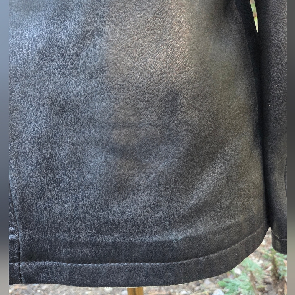 Adler Collection Classic Black Leather Women's Jacket Size Medium - Picture 3 of 9